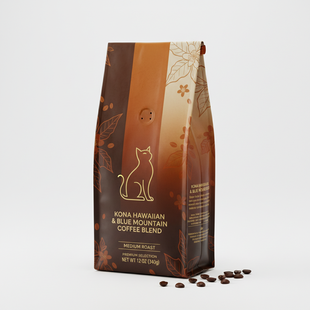 Kaffinated Kat Signature Blend 12oz coffee bag