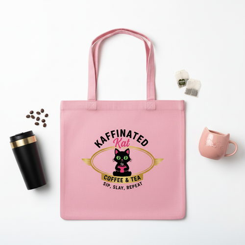 Kaffinated Kat Pink Tote